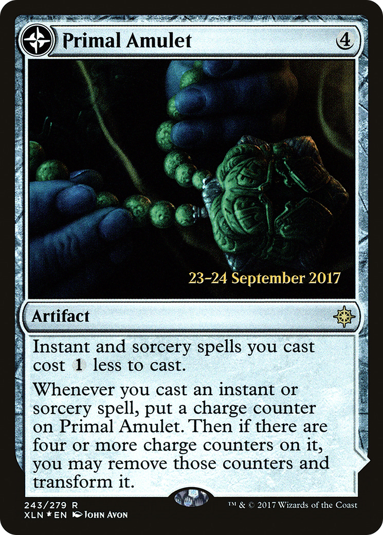 Primal Amulet // Primal Wellspring (PRE-243S) [Ixalan Promos]: (compasslanddfc) Foil