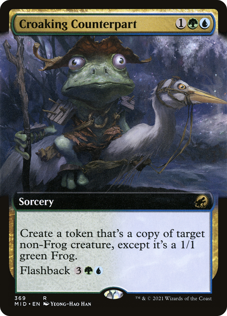 Croaking Counterpart (Extended Art) (MID-369) [Innistrad: Midnight Hunt]