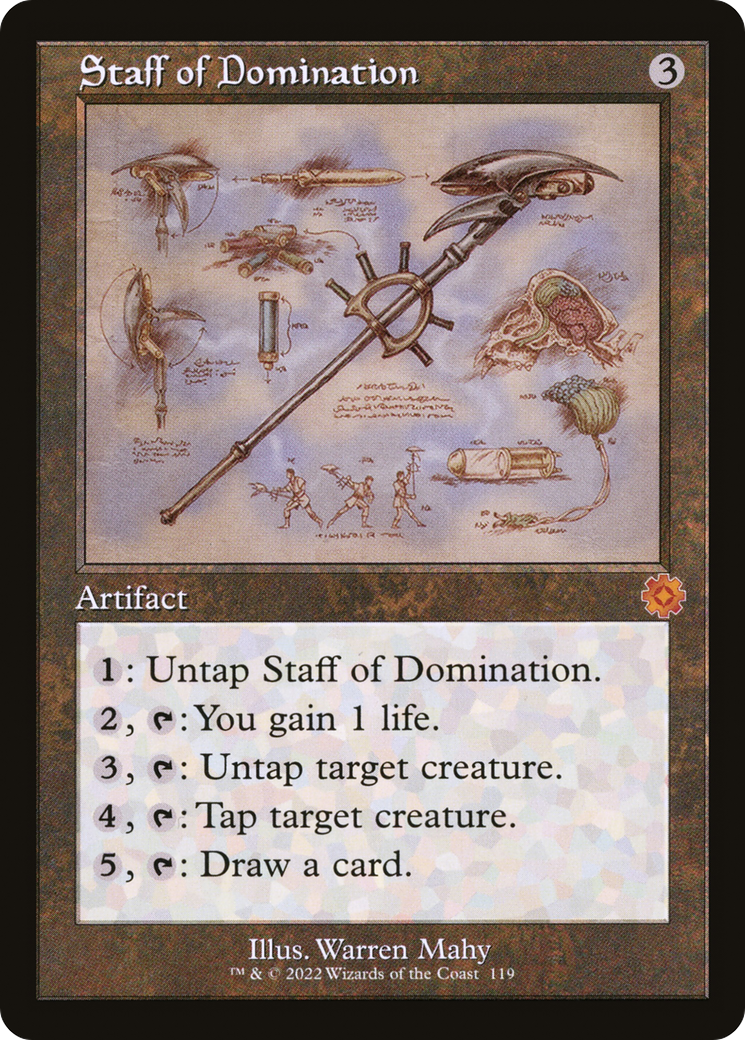 Staff of Domination (Schematic) (BRR-119) [The Brothers' War Retro Artifacts]
