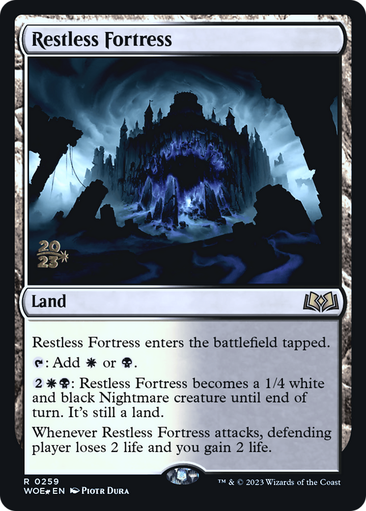 Restless Fortress (PRE-259S) [Wilds of Eldraine Promos] Foil