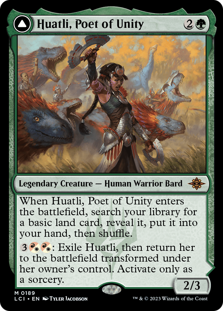 Huatli, Poet of Unity // Roar of the Fifth People (LCI-189) [The Lost Caverns of Ixalan]