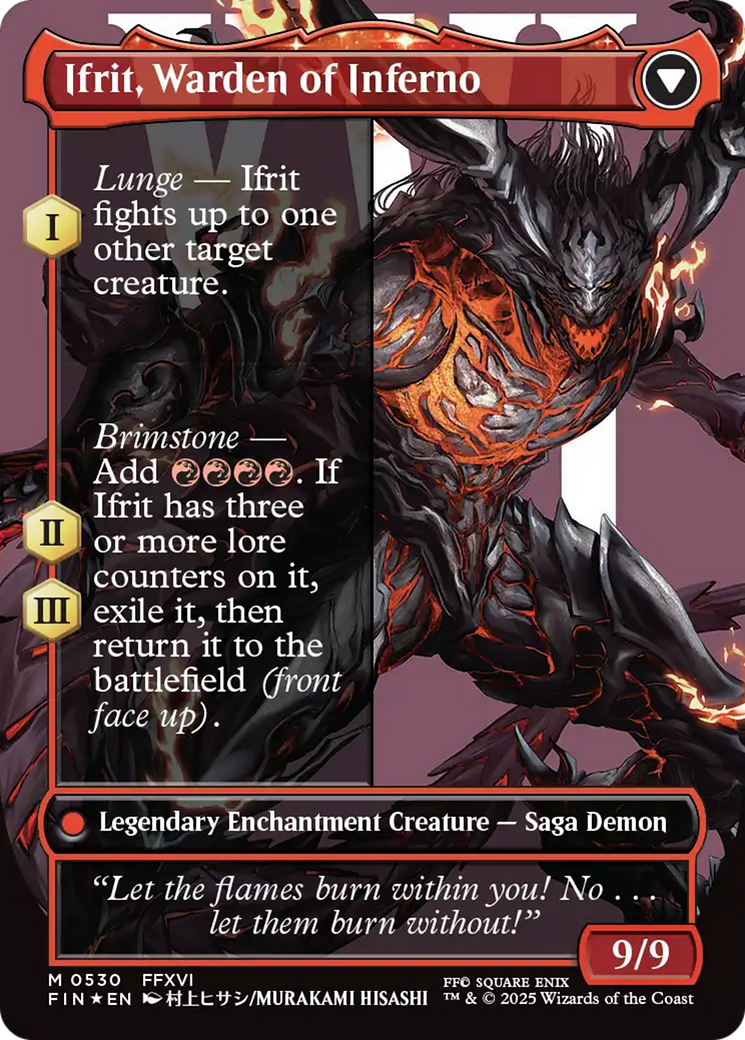 Clive, Ifrit's Dominant (Borderless) (Surge Foil) (0530) (FIN-530) [FINAL FANTASY] (Borderless) Foil