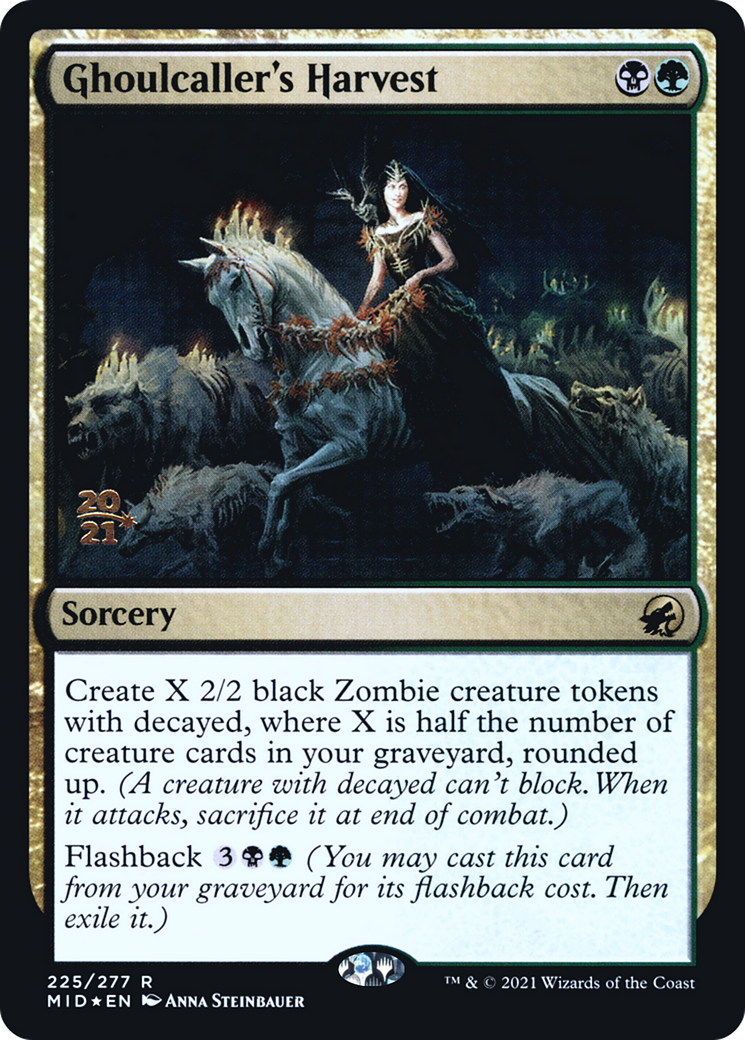 Ghoulcaller's Harvest (PRE-225S) [Innistrad: Midnight Hunt Promos] Foil