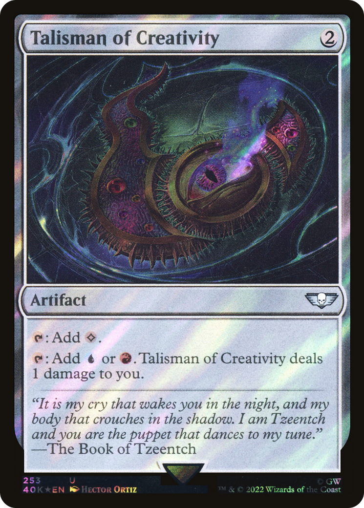 Talisman of Creativity (Surge Foil) (40K-253) [Warhammer 40,000 Commander] Foil