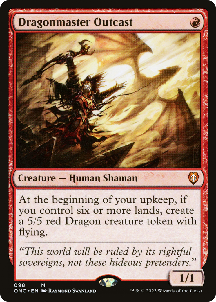 Dragonmaster Outcast (ONC-098) [Phyrexia: All Will Be One Commander]