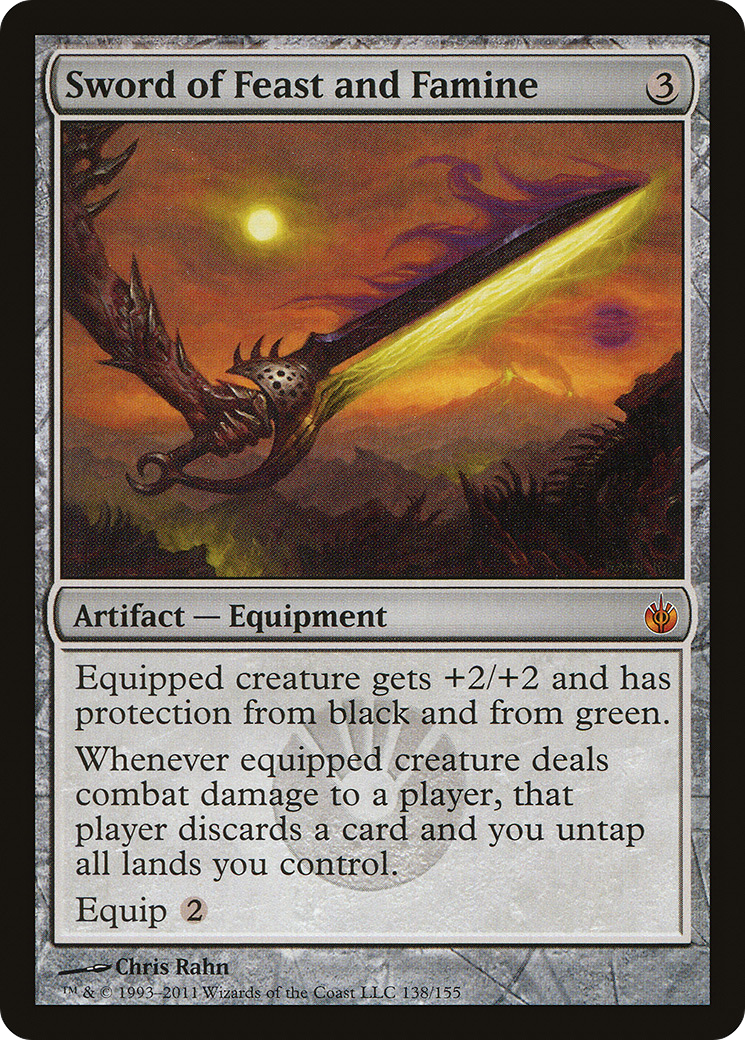 Sword of Feast and Famine (MBS-138) [Mirrodin Besieged] Foil