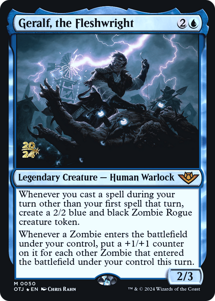 Geralf, the Fleshwright (PRE-50S) [Outlaws of Thunder Junction Promos] Foil