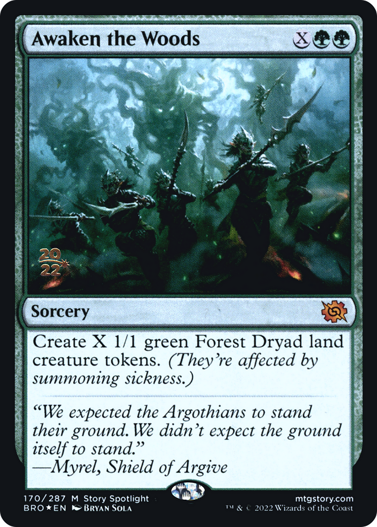 Awaken the Woods (PRE-170) [The Brothers' War Promos] Foil