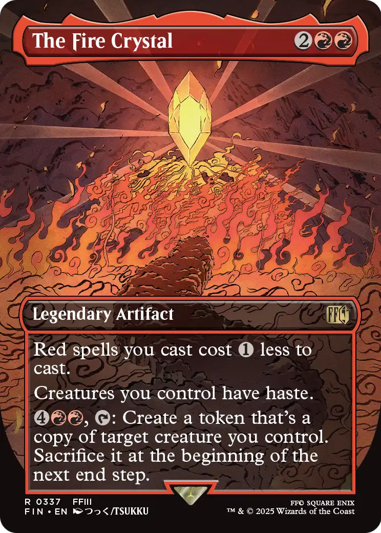 The Fire Crystal (Borderless) (FIN-337) [FINAL FANTASY] Foil