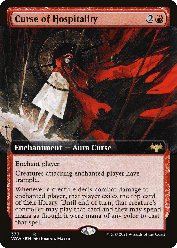 Curse of Hospitality (Extended Art) (VOW-377) [Innistrad: Crimson Vow]