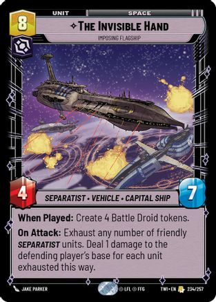 The Invisible Hand - Imposing Flagship (234/257) [Twilight of the Republic] Foil