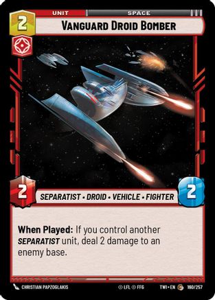 Vanguard Droid Bomber (160/257) [Twilight of the Republic] Foil