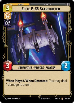 Elite P-38 Starfighter (181/257) [Twilight of the Republic] Foil