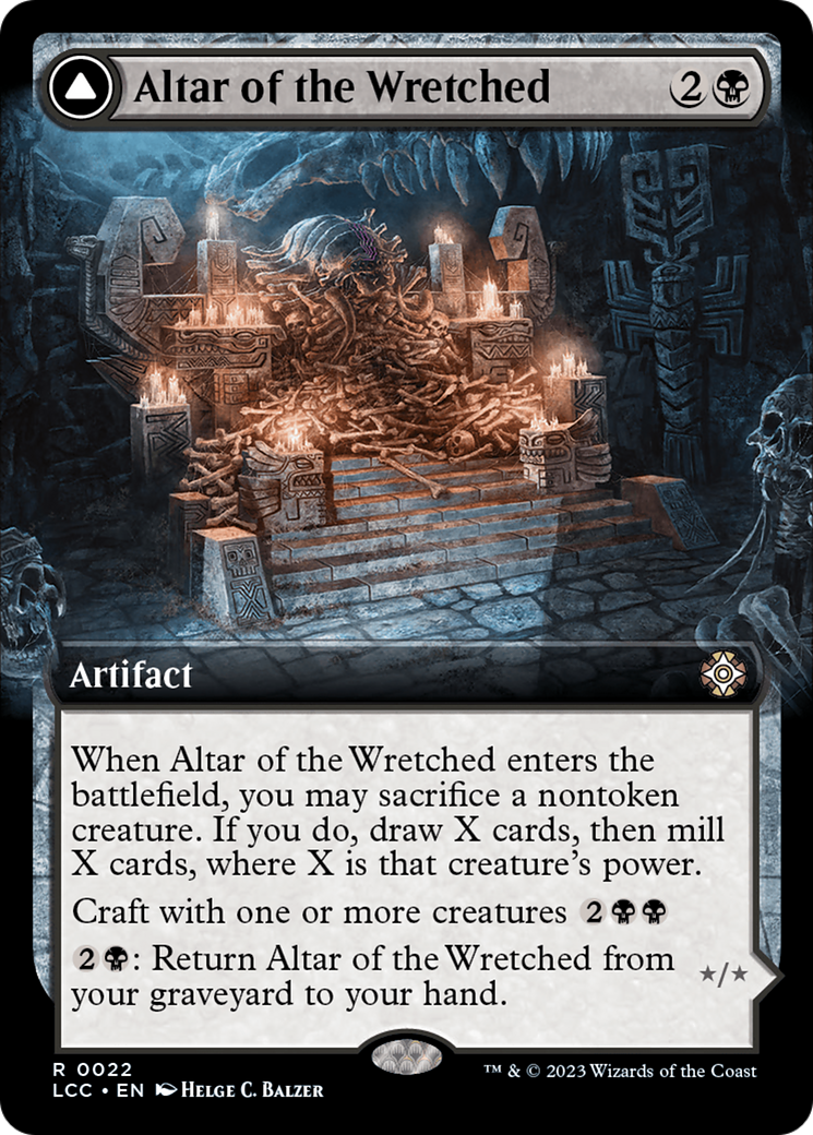 Altar of the Wretched // Wretched Bonemass (LCC-022) [The Lost Caverns of Ixalan Commander]: (Extended Art) Foil