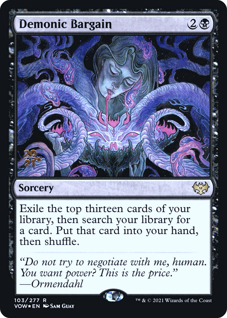 Demonic Bargain (PRE-103S) [Innistrad: Crimson Vow Promos] Foil
