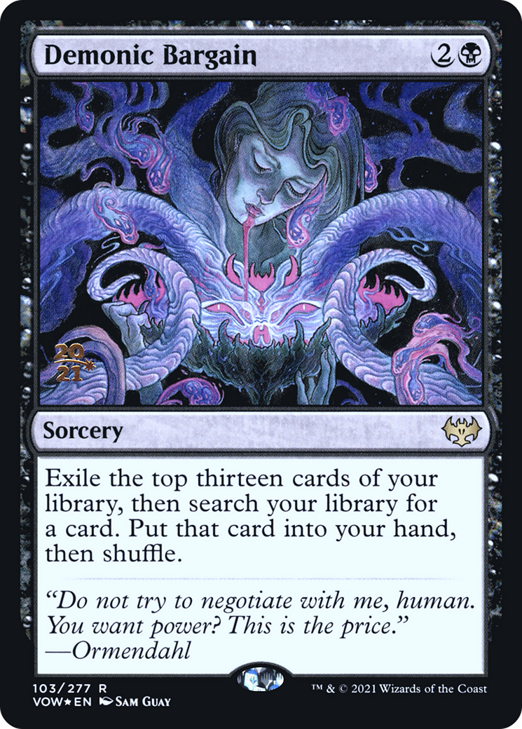Demonic Bargain (PRE-103) [Innistrad: Crimson Vow Promos] Foil