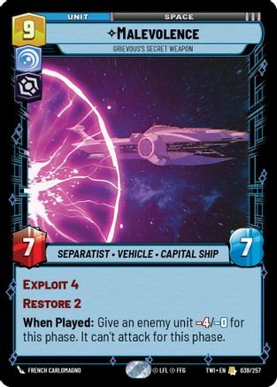 Malevolence - Grievous’s Secret Weapon (039/257) [Twilight of the Republic] Foil