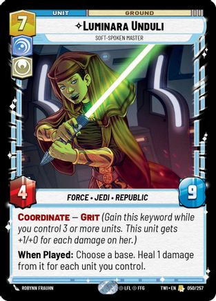 Luminara Unduli - Soft-Spoken Master (050/257) [Twilight of the Republic] Foil