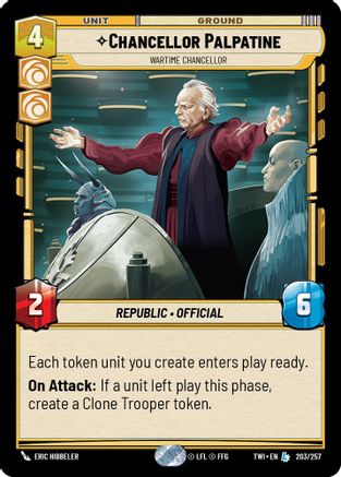 Chancellor Palpatine - Wartime Chancellor (203/257) [Twilight of the Republic] Foil