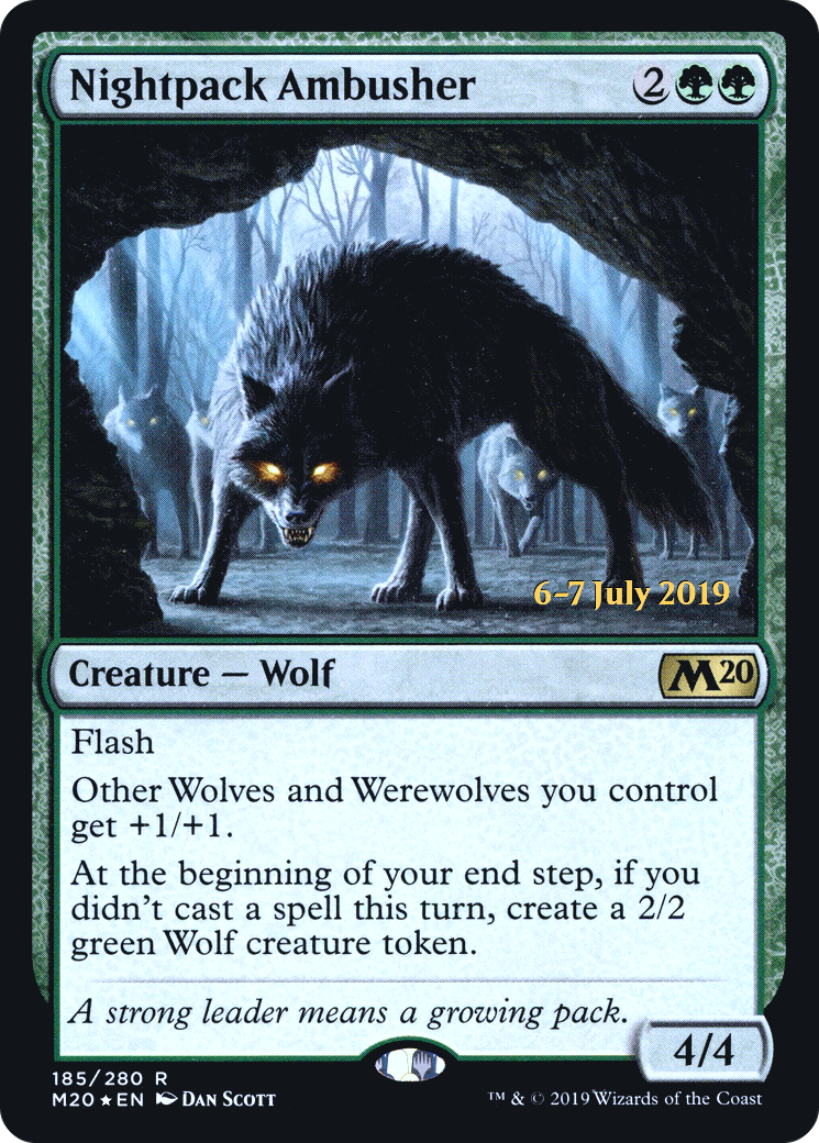 Nightpack Ambusher (PRE-185S) [Core Set 2020 Promos] Foil