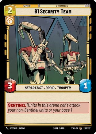 B1 Security Team (207/257) [Twilight of the Republic] Foil