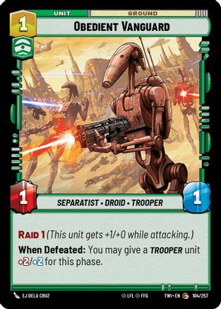 Obedient Vanguard (104/257) [Twilight of the Republic] Foil