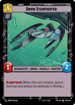 Droid Starfighter (228/257) [Twilight of the Republic] Foil