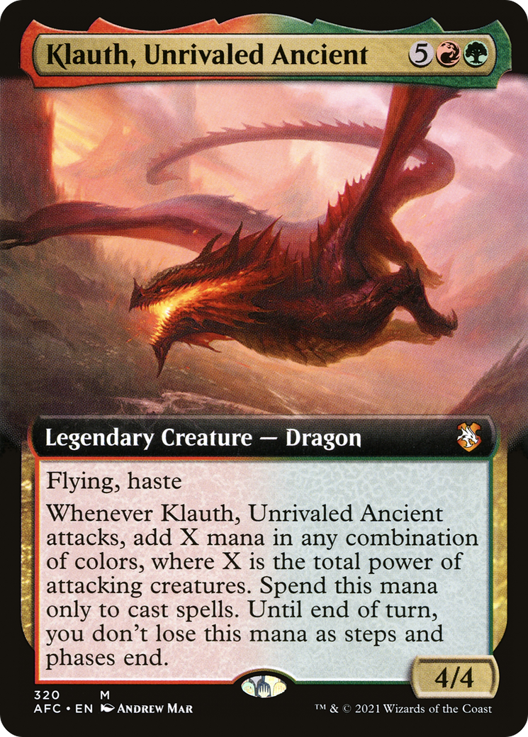 Klauth, Unrivaled Ancient (Extended Art) (AFC-320) [Forgotten Realms Commander]
