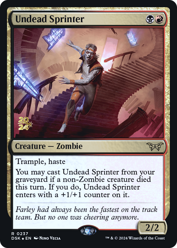 Undead Sprinter (PRE-237S) [Duskmourn: House of Horror Promos] Foil