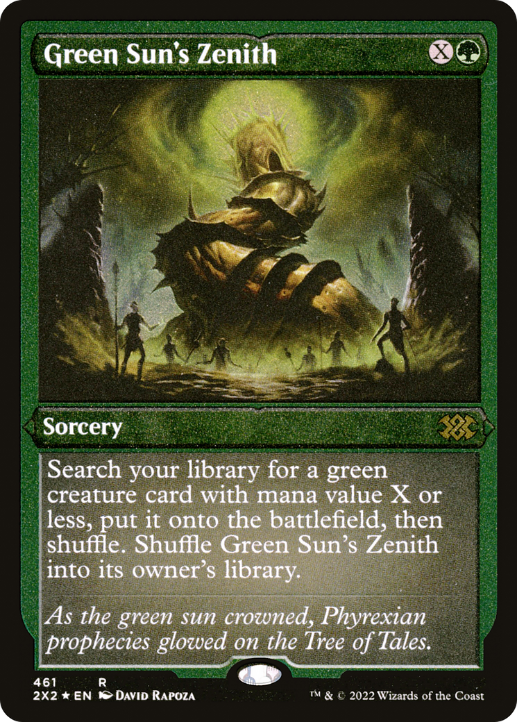 Green Sun's Zenith (2X2-461) [Double Masters 2022] Etched Foil