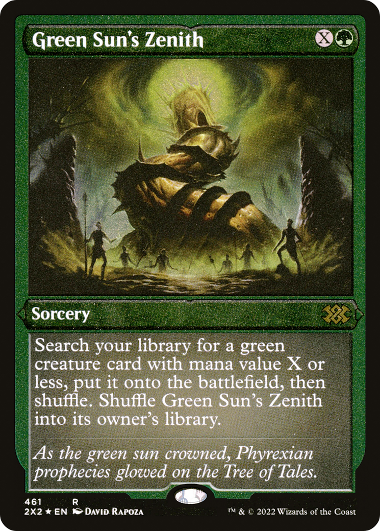 Green Sun's Zenith (Foil Etched) (2X2-461) [Double Masters 2022] Foil