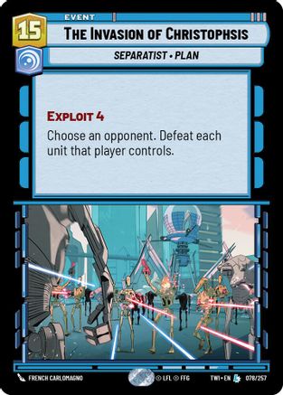 The Invasion of Christophsis (078/257) [Twilight of the Republic] Foil