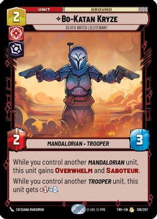 Bo-Katan Kryze - Death Watch Lieutenant (130/257) [Twilight of the Republic] Foil