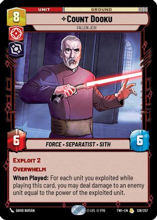 Count Dooku - Fallen Jedi (138/257) [Twilight of the Republic] Foil