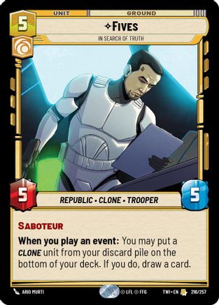Fives - In Search of Truth (216/257) [Twilight of the Republic] Foil