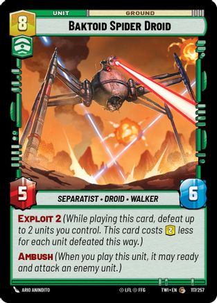 Baktoid Spider Droid (117/257) [Twilight of the Republic] Foil