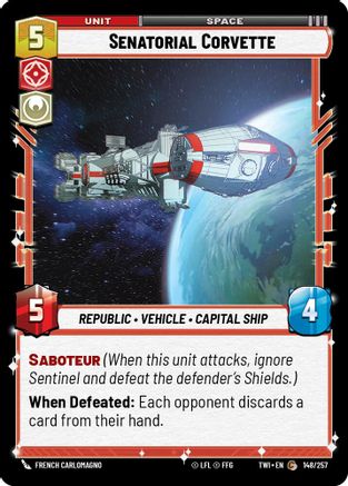 Senatorial Corvette (148/257) [Twilight of the Republic] Foil