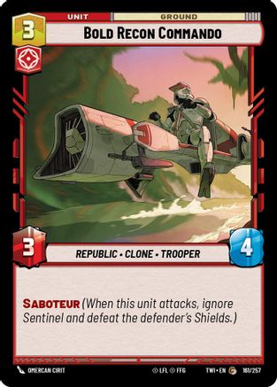 Bold Recon Commando (161/257) [Twilight of the Republic] Foil
