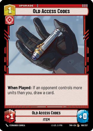 Old Access Codes (168/257) [Twilight of the Republic] Foil