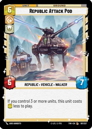 Republic Attack Pod (197/257) [Twilight of the Republic] Foil