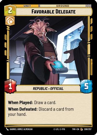 Favorable Delegate (208/257) [Twilight of the Republic] Foil