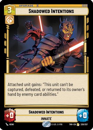 Shadowed Intentions (220/257) [Twilight of the Republic] Foil