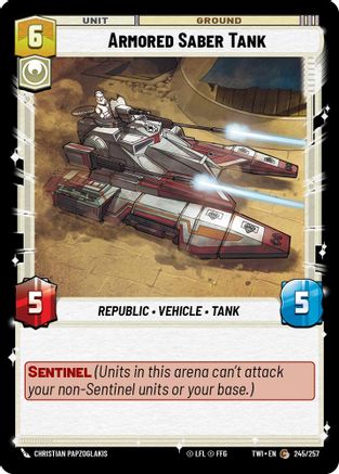 Armored Saber Tank (245/257) [Twilight of the Republic] Foil