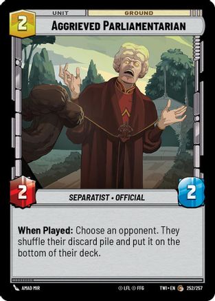 Aggrieved Parliamentarian (252/257) [Twilight of the Republic] Foil