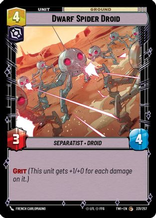Dwarf Spider Droid (231/257) [Twilight of the Republic] Foil