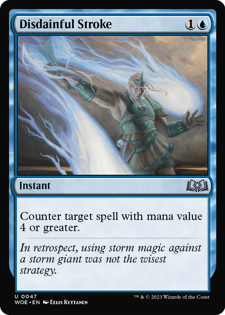 Disdainful Stroke (WOE-047) [Wilds of Eldraine] Foil