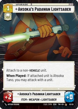 Ahsoka's Padawan Lightsaber (Hyperspace) (03/20) [Twilight of the Republic Weekly Play Promos] Foil