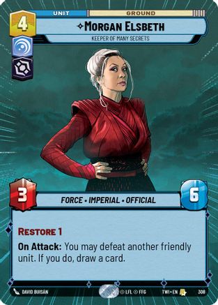 Morgan Elsbeth - Keeper of Many Secrets (Hyperspace) (308) [Twilight of the Republic] Foil