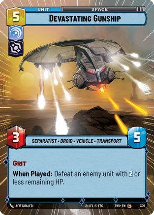 Devastating Gunship (Hyperspace) (309) [Twilight of the Republic] Foil