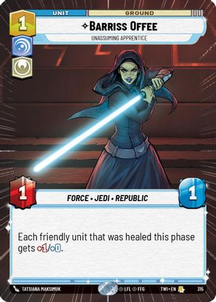 Barriss Offee - Unassuming Apprentice (Hyperspace) (315) [Twilight of the Republic] Foil